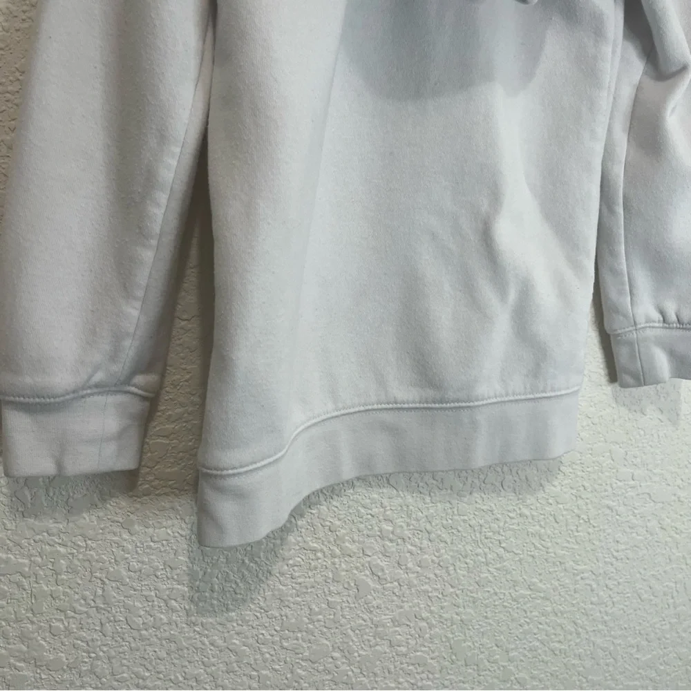Nike White Graphic Logo Swoosh Hooded Pullover Sweatshirt Kids Youth Size 6